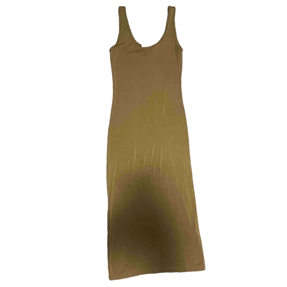 Midi Body-con Dress in Tan